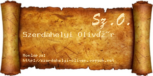 Szerdahelyi Olivér névjegykártya