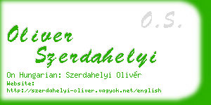 oliver szerdahelyi business card